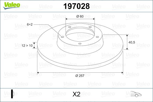 VALEO Discofreno 197028