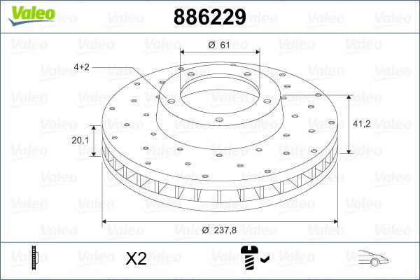 VALEO Discofreno 886229