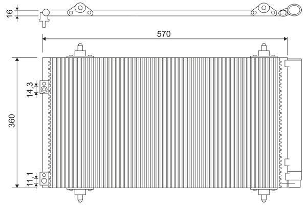 VALEO Condensatore, Climatizzatore 818171