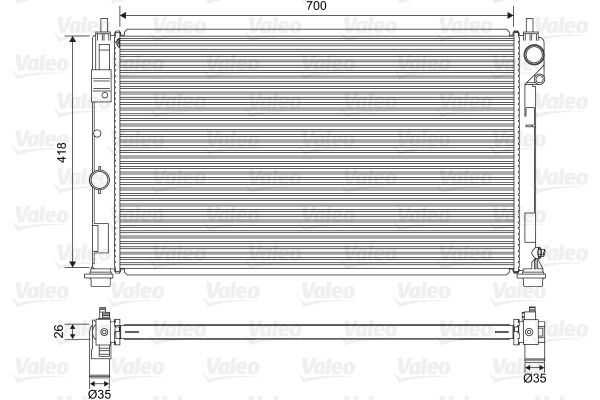 VALEO Radiatore, Raffreddamento motore 701571