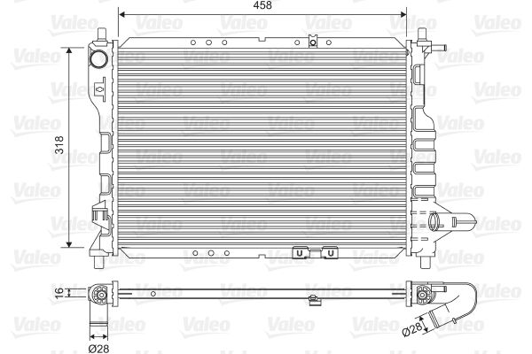 VALEO Radiatore, Raffreddamento motore 701598