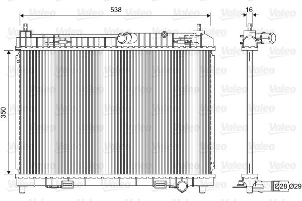 VALEO Radiatore, Raffreddamento motore 701603