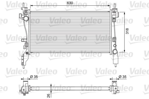 VALEO Radiatore, Raffreddamento motore 701718