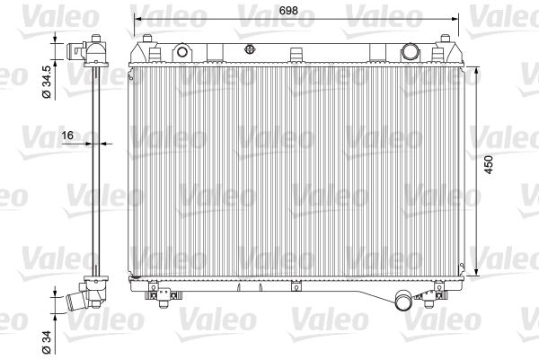 VALEO Radiatore, Raffreddamento motore 701722
