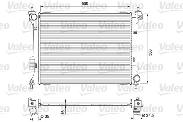 VALEO Radiatore, Raffreddamento motore 701729