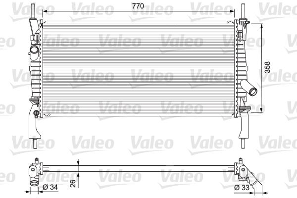 VALEO Radiatore, Raffreddamento motore 701731