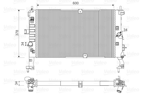 VALEO Radiatore, Raffreddamento motore 734386