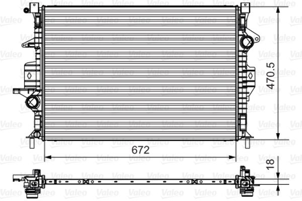 VALEO Radiatore, Raffreddamento motore 735550