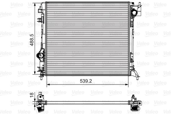 VALEO Radiatore, Raffreddamento motore 735625
