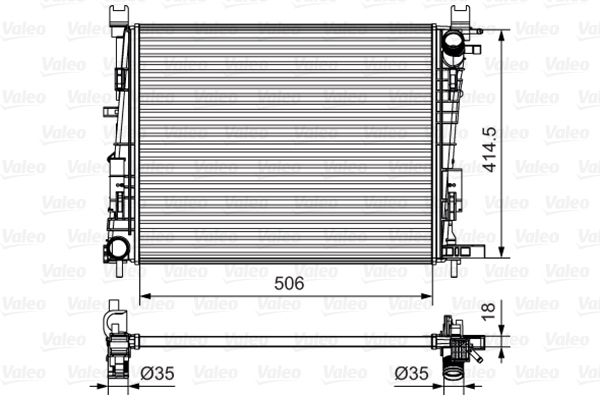 VALEO Radiatore, Raffreddamento motore 735634