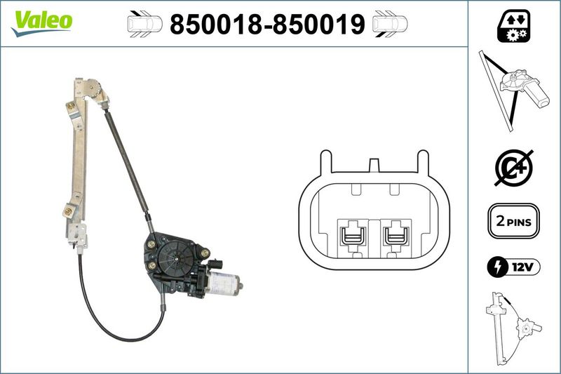 VALEO Alzacristallo 850018