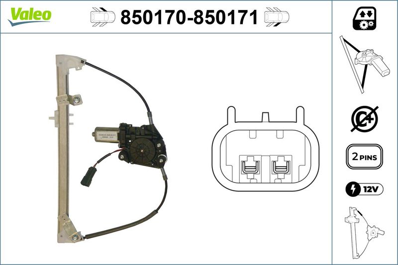 VALEO Alzacristallo 850170