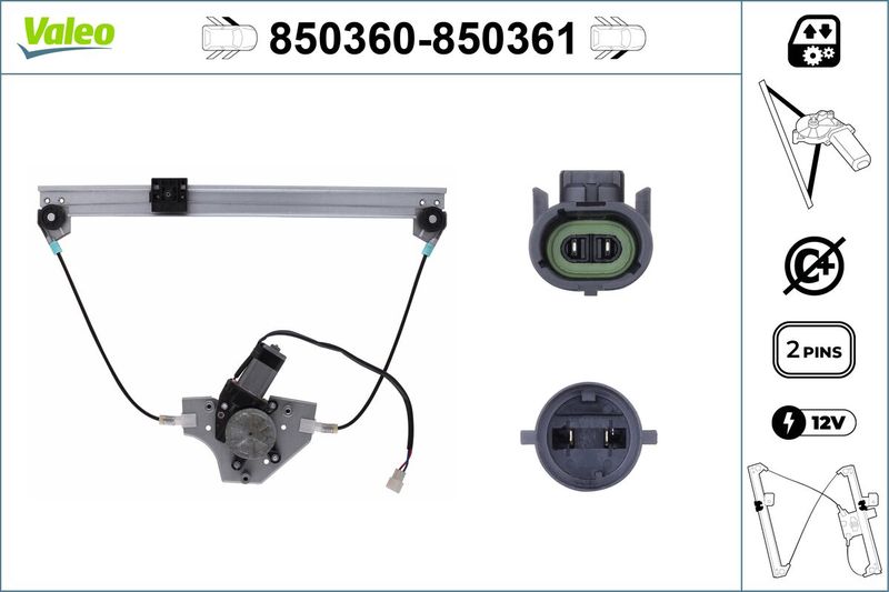 VALEO Alzacristallo 850360