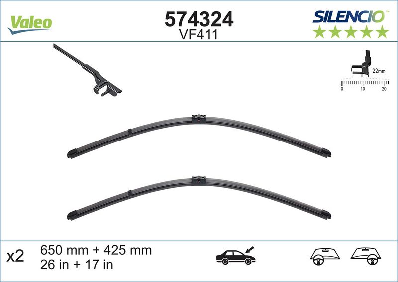 VALEO Spazzola tergi 574324