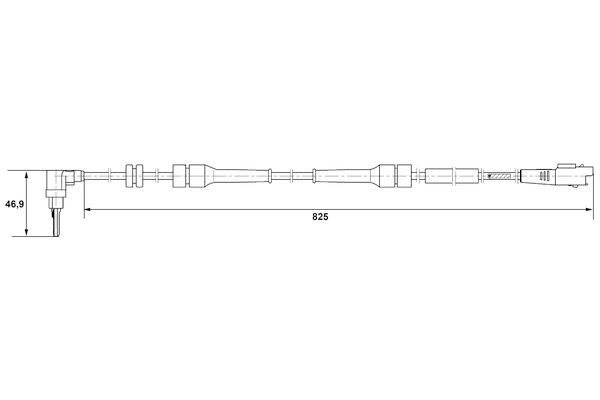 BOSCH Sensore, N° giri ruota 0 265 007 084