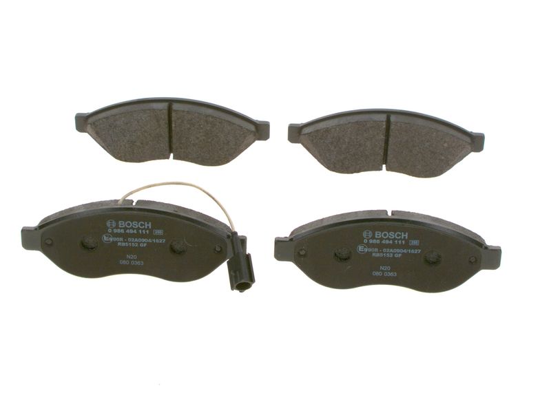 BOSCH Kit pastiglie freno, Freno a disco 0 986 494 111