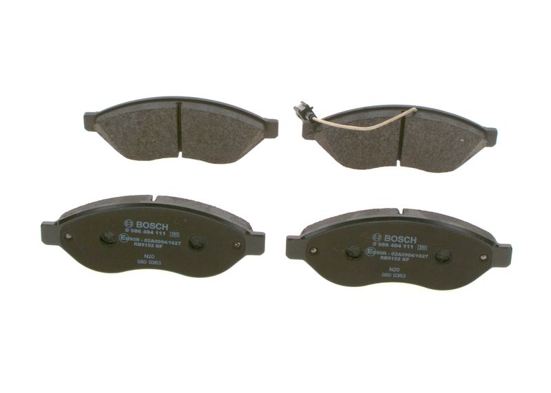 BOSCH Kit pastiglie freno, Freno a disco 0 986 494 111