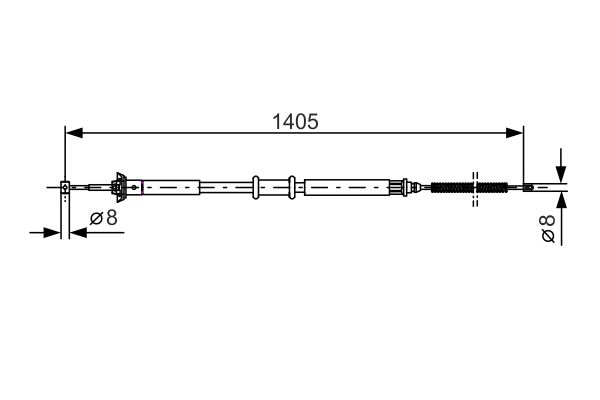 BOSCH Cavo comando, Freno stazionamento 1 987 477 928