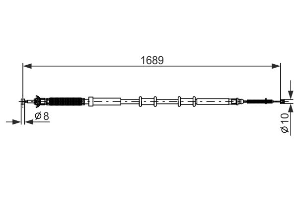 BOSCH Cavo comando, Freno stazionamento 1 987 477 975