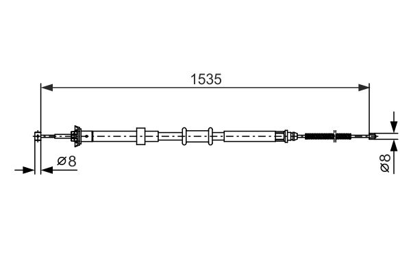 BOSCH Cavo comando, Freno stazionamento 1 987 482 394