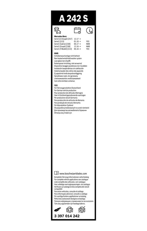 BOSCH Spazzola tergi 3 397 014 242