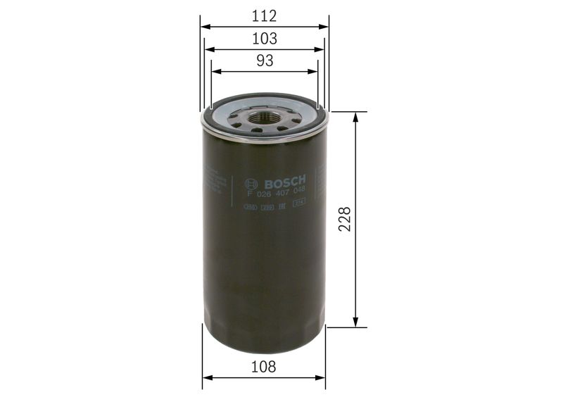BOSCH Filtro olio F 026 407 048