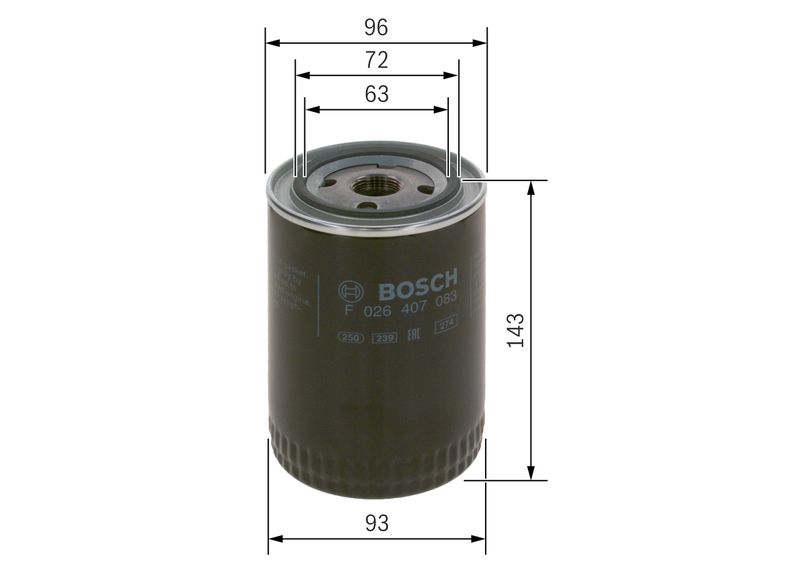BOSCH Filtro olio F 026 407 083