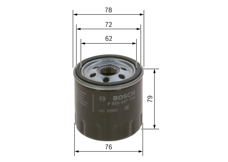 BOSCH Filtro olio F 026 407 176