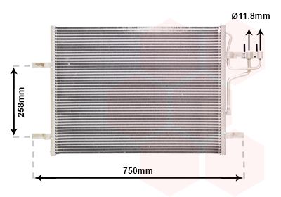 VAN WEZEL Condensatore, Climatizzatore 18005483