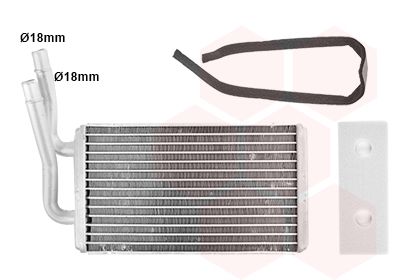 VAN WEZEL Scambiatore calore, Riscaldamento abitacolo 18016701