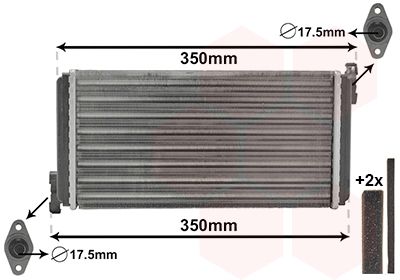 VAN WEZEL Scambiatore calore, Riscaldamento abitacolo 30006109