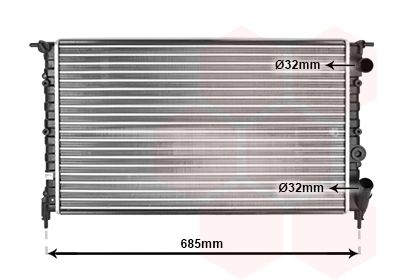 VAN WEZEL Radiatore, Raffreddamento motore 43002115