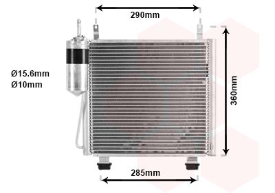 VAN WEZEL Condensatore, Climatizzatore 52005060
