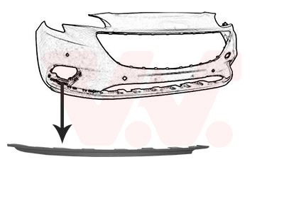 VAN WEZEL Modanatura decorativa/ protettiva, Paraurti 3804582