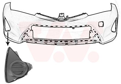 VAN WEZEL Griglia di ventilazione, Paraurti 5407594