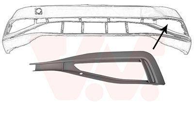 VAN WEZEL Griglia di ventilazione, Paraurti 5749595