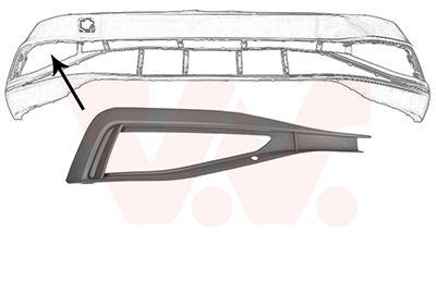VAN WEZEL Griglia di ventilazione, Paraurti 5749596