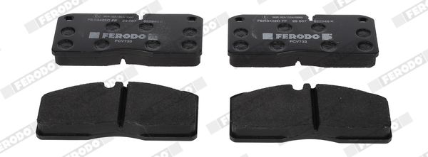 FERODO Kit pastiglie freno, Freno a disco FCV733