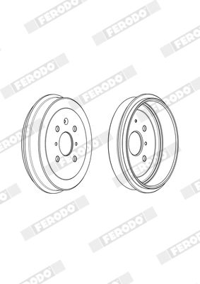 FERODO Tamburo freno FDR329265