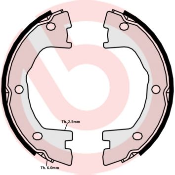 BREMBO Kit ganasce, Freno stazionamento S A6 508
