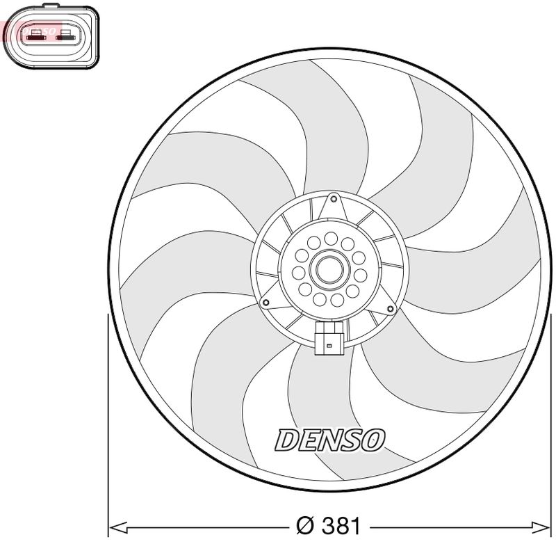 DENSO Ventola, Raffreddamento motore DER02006