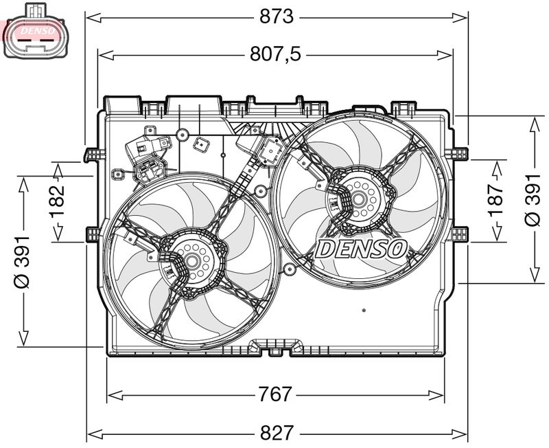DENSO Ventola, Raffreddamento motore DER09310