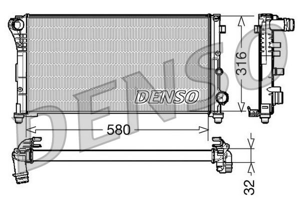 DENSO Radiatore, Raffreddamento motore DRM09084