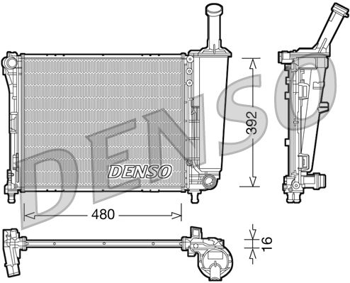 DENSO Radiatore, Raffreddamento motore DRM09088