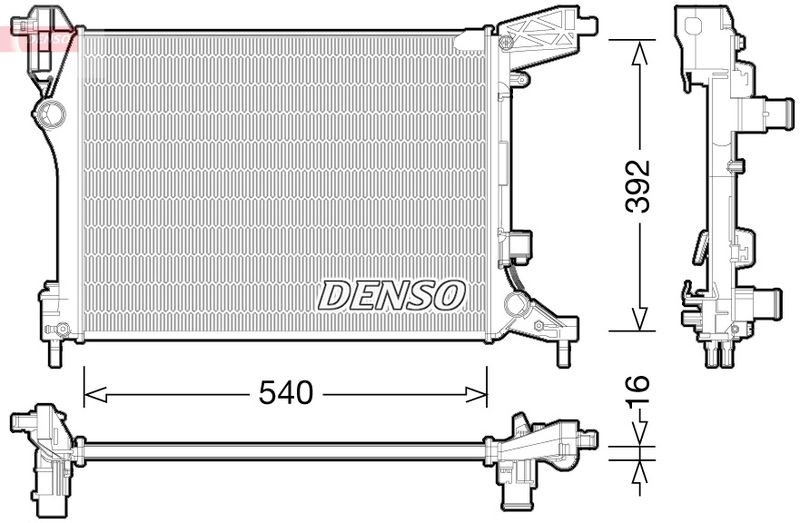 DENSO Radiatore, Raffreddamento motore DRM09165