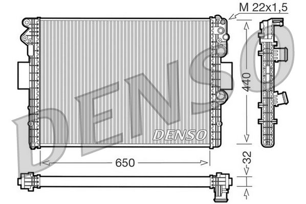 DENSO Radiatore, Raffreddamento motore DRM12001
