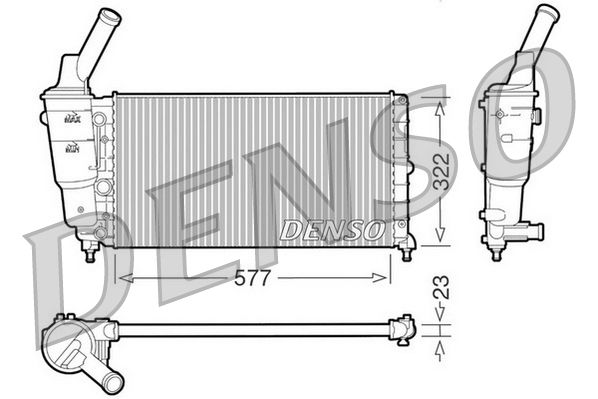 DENSO Radiatore, Raffreddamento motore DRM13006