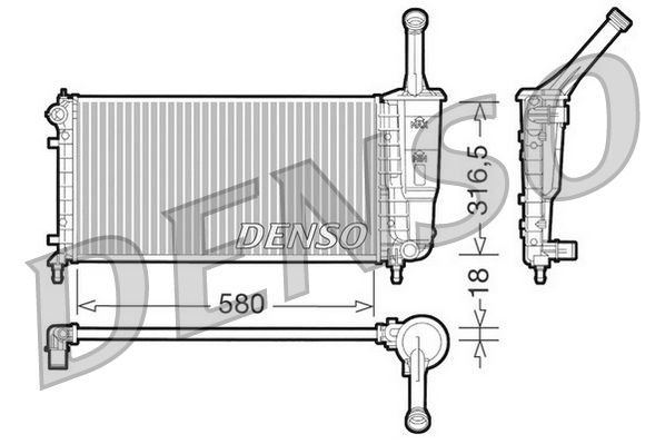 DENSO Radiatore, Raffreddamento motore DRM13011