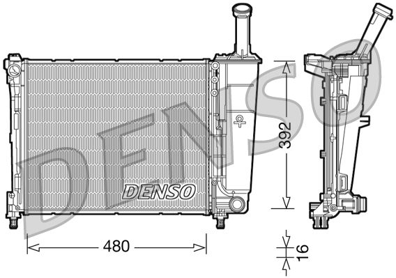 DENSO Radiatore, Raffreddamento motore DRM13016