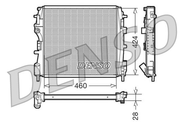 DENSO Radiatore, Raffreddamento motore DRM23019